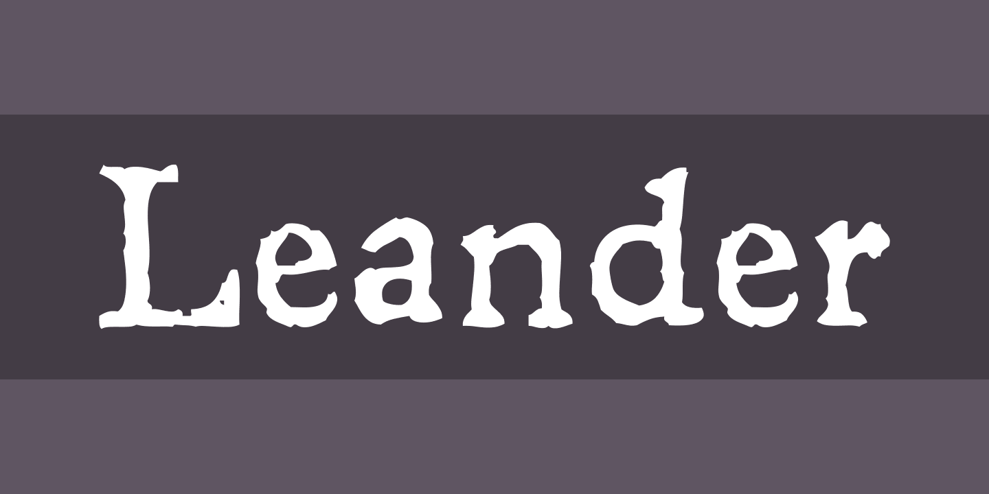 Leander Regular Font preview